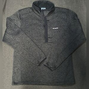 Columbia Men's Sweater Half Zip Pullover Size L With Side Pocket .